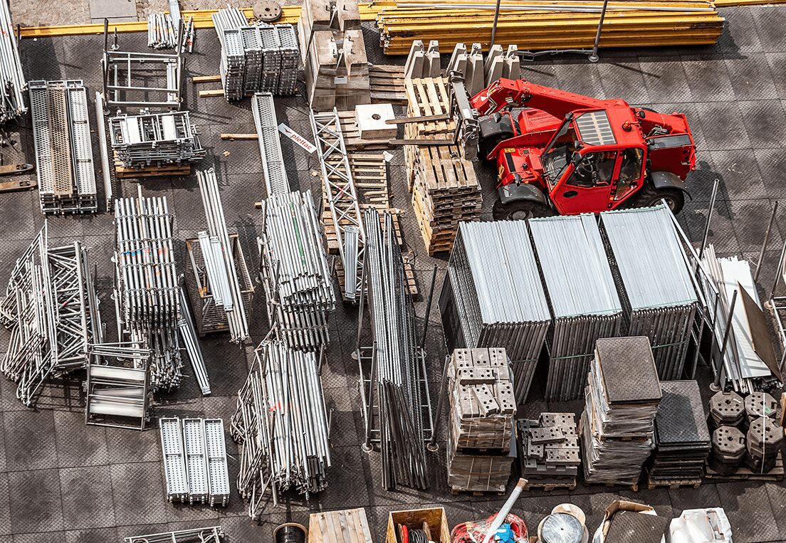 Materials Management Arial View of Jobsite