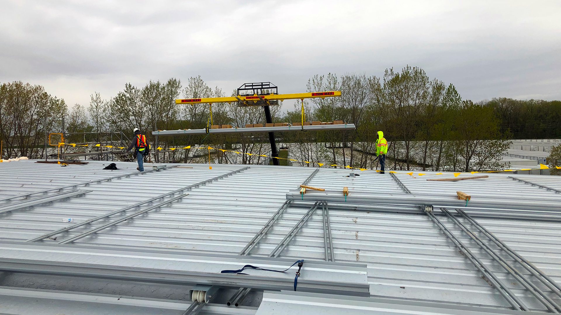 Exterior Metal Building Under Construction