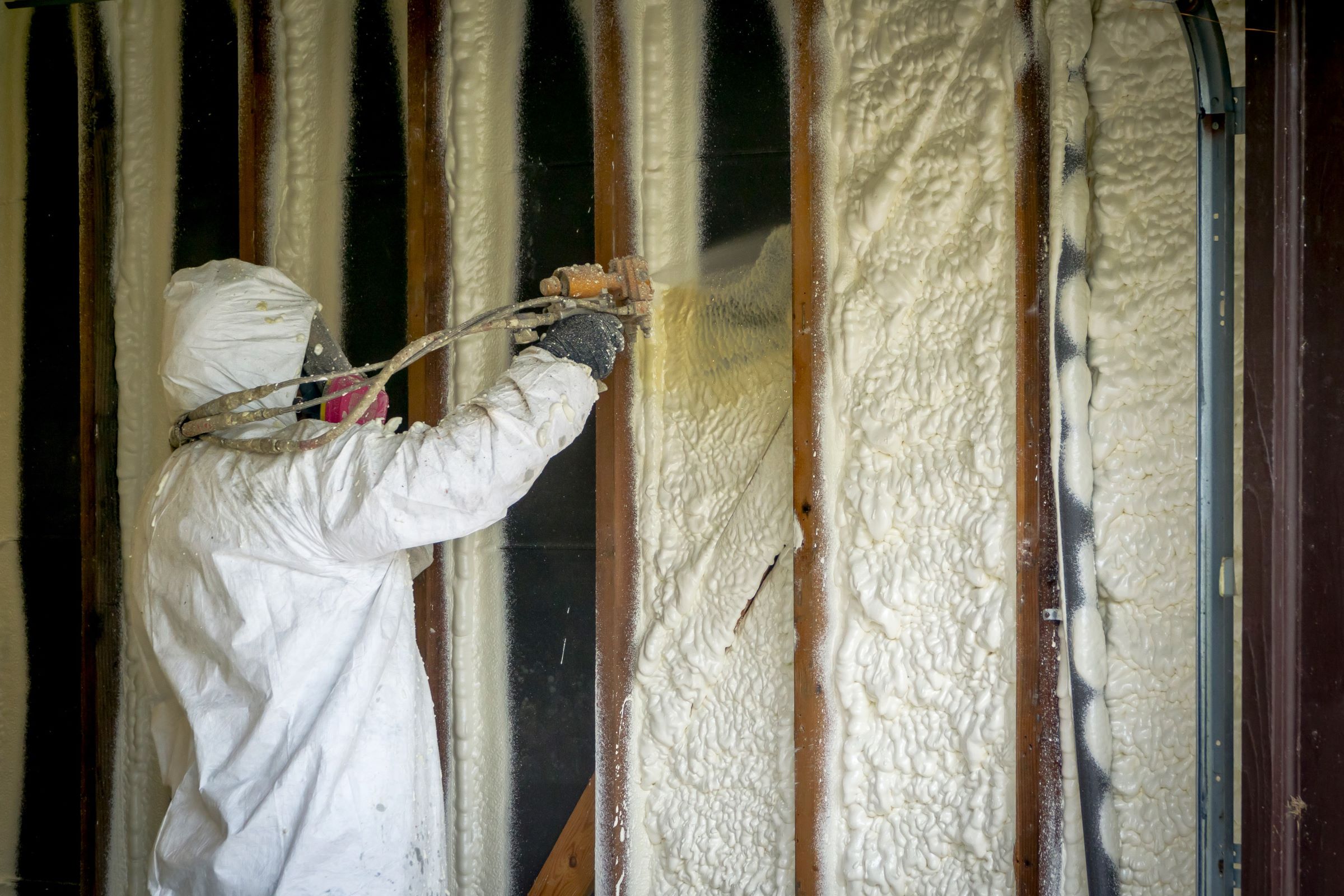 Man Installing Spray Foam Installation